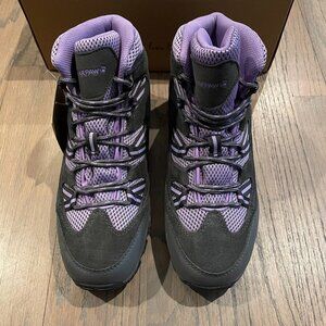Bearpaw Hiking Boots - Charcoal/Lavender Size 9 (new in box)